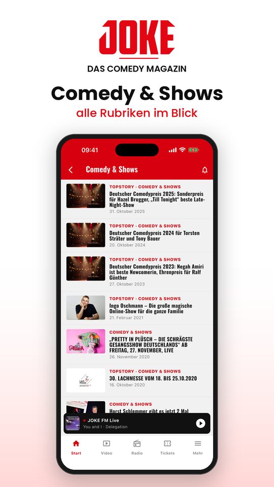 JOKE Magazin App: Comedy & Shows