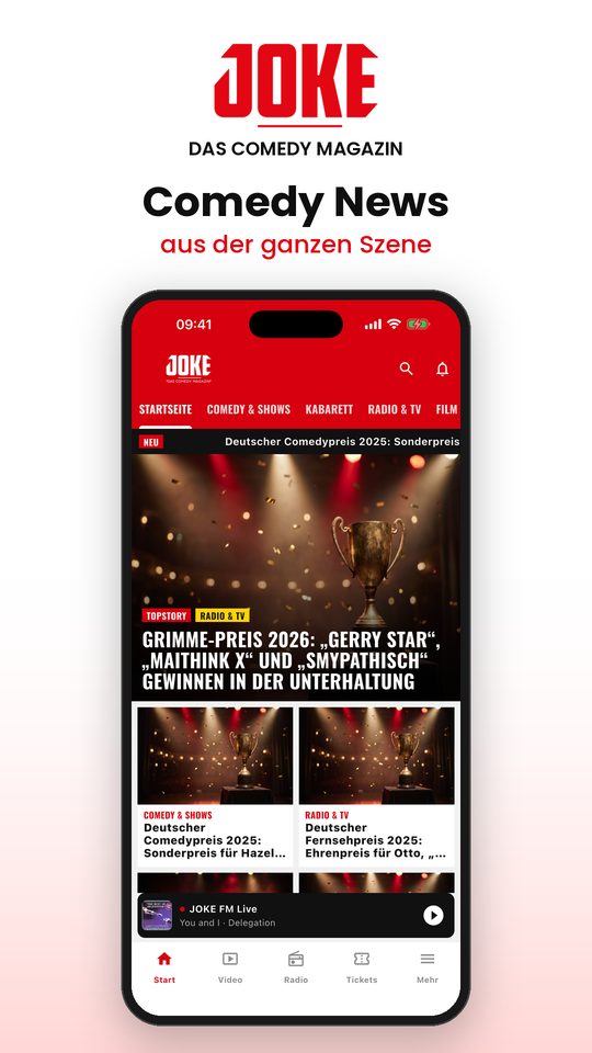 JOKE Magazin App: Startseite